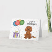 Ruby Cavalier King Charles Spaniel Dog - Birthday Kaart (Voorkant)