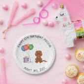 Ruby Cavalier King Charles Spaniel Dog - Birthday Papieren Bordje (Feest)