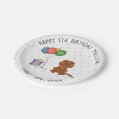 Ruby Cavalier King Charles Spaniel Dog - Birthday Papieren Bordje (Gekanteld)