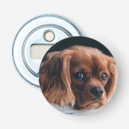Ruby Cavalier King Charles Spaniel Dog Button Flesopener