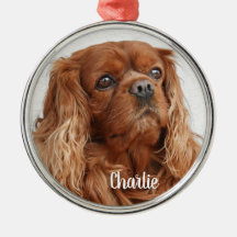 Ruby Cavalier King Charles Spaniel Dog Metal Ornam
