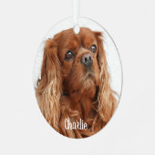 Ruby Cavalier King Charles Spaniel Dog Metalen Ornament (Voorkant links)
