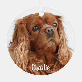 Ruby Cavalier King Charles Spaniel Dog Metalen Ornament