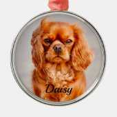 Ruby Cavalier King Charles Spaniel Dog Metalen Ornament (Voorkant)