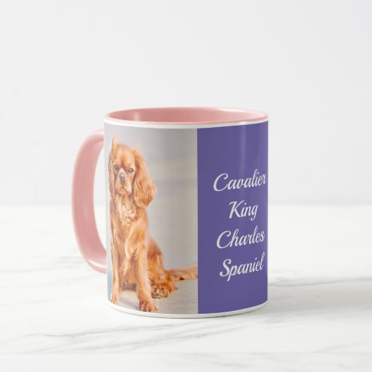 Ruby Cavalier King Charles Spaniel Dog Mok (Voorkant links)