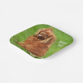 Ruby Cavalier King Charles Spaniel Dog Papieren Bordje (Gebogen)