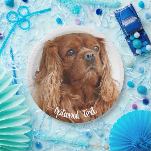 Ruby Cavalier King Charles Spaniel Dog Papieren Bordje (Feest)