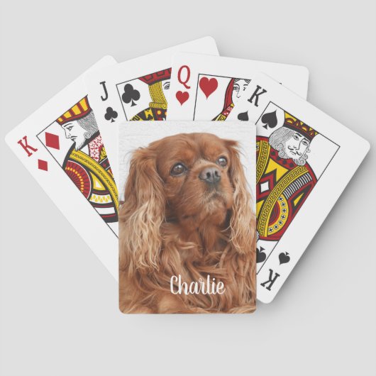 Ruby Cavalier King Charles Spaniel Dog Pokerkaarten (Achterkant)