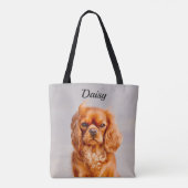 Ruby Cavalier King Charles Spaniel Dog Tote Bag (Achterkant)
