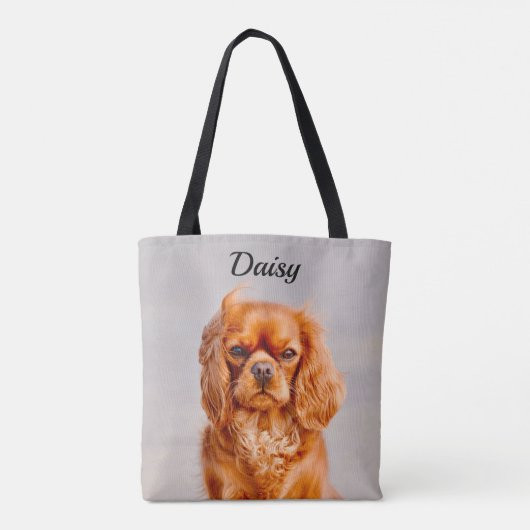 Ruby Cavalier King Charles Spaniel Dog Tote Bag (Achterkant)