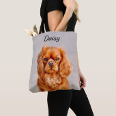 Ruby Cavalier King Charles Spaniel Dog Tote Bag (Dichtbij)