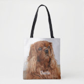 Ruby Cavalier King Charles Spaniel Dog Tote Bag (Voorkant)