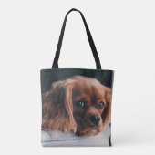 Ruby Cavalier King Charles Spaniel Dog Tote Bag (Achterkant)
