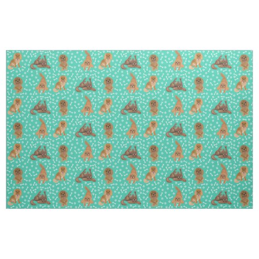 Ruby Cavalier King Charles Spaniel Fabric Stof (Fat Quarter)