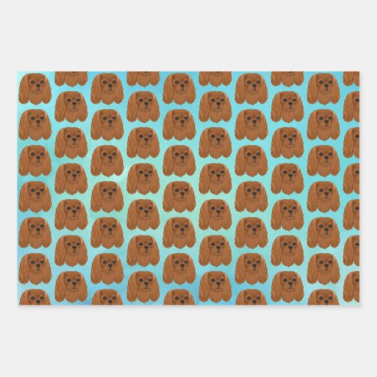 Ruby Cavalier King Charles Spaniel Gift Inpakpapier Vel (Voorkant)