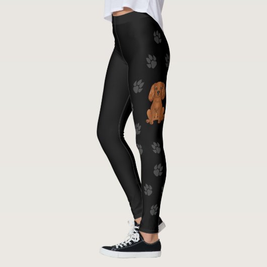 Ruby Cavalier King Charles Spaniel Hond & Pootafdr Leggings (Links)