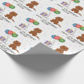Ruby Cavalier King Charles Spaniel Hond - Verjaard Cadeaupapier (Hoek)