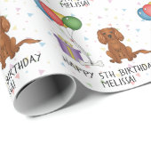 Ruby Cavalier King Charles Spaniel Hond - Verjaard Cadeaupapier (Rol Hoek)