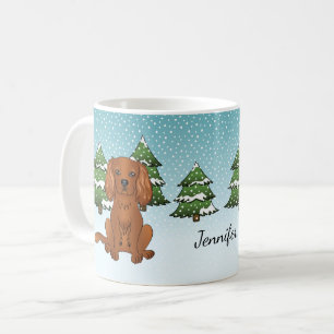 Ruby Cavalier King Charles Spaniel in Winter Koffiemok