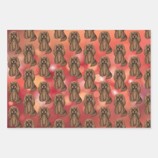 Ruby Cavalier King Charles Spaniel Inpakpapier Vel (Voorkant 2)