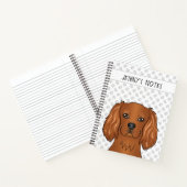 Ruby Cavalier King Charles Spaniel Kop & Tekst Notitieboek (Binnen)