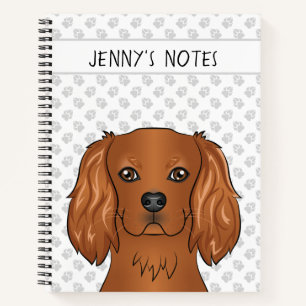Ruby Cavalier King Charles Spaniel Kop & Tekst Notitieboek