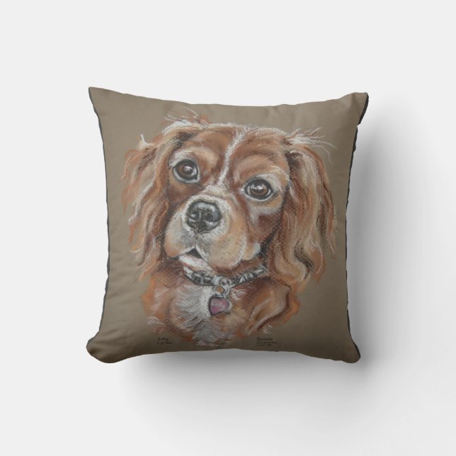 Ruby cavalier king charles spaniel kussen (Voorkant)