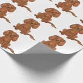 Ruby Cavalier King Charles Spaniel Patroon Cadeaupapier (Hoek)