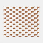 Ruby Cavalier King Charles Spaniel Pattern Fleece Deken (Voorkant (Horizontaal))
