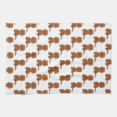 Ruby Cavalier King Charles Spaniel Pattern Theedoek (Horizontaal)