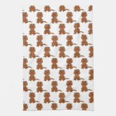 Ruby Cavalier King Charles Spaniel Pattern Theedoek (Verticaal)