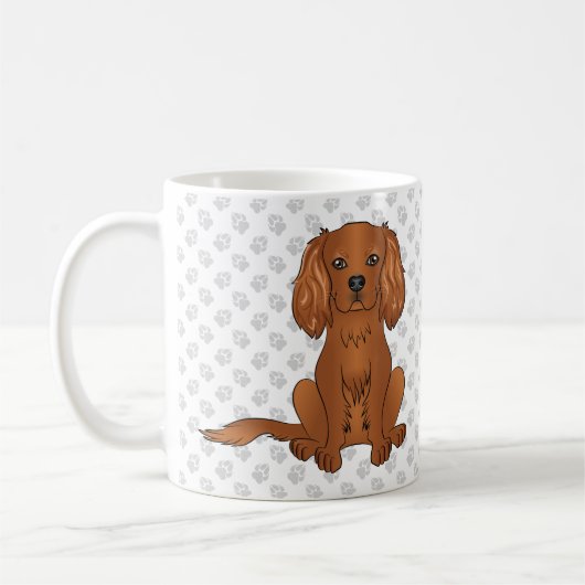 Ruby Cavalier King Charles Spaniel & Paws Koffiemok (Links)