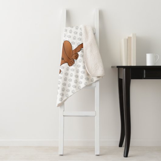 Ruby Cavalier King Charles Spaniel & Paws Sherpa Deken (In situ)