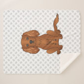 Ruby Cavalier King Charles Spaniel & Paws Sherpa Deken (Voorkant (horizontaal))