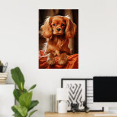 Ruby Cavalier King Charles Spaniel Poster (Thuiskantoor)