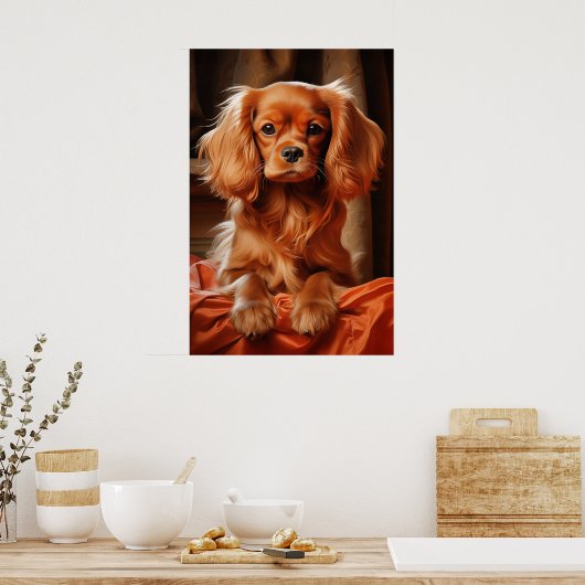 Ruby Cavalier King Charles Spaniel Poster (Keuken)