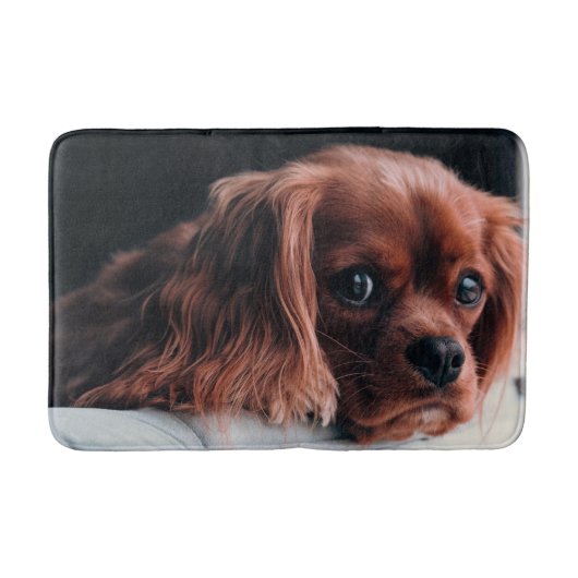Ruby Cavalier King Charles Spaniel Puppy Dog Badmat (Voorkant)