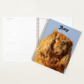 Ruby Cavalier King Charles Spaniel Puppy Dog Blue Planner (Display)