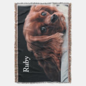 Ruby Cavalier King Charles Spaniel Puppy Dog Deken (Voorkant Verticaal)
