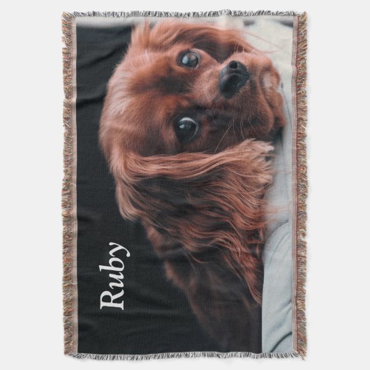 Ruby Cavalier King Charles Spaniel Puppy Dog Deken (Voorkant Verticaal)