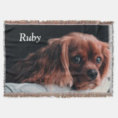 Ruby Cavalier King Charles Spaniel Puppy Dog Deken (Voorkant)