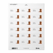 Ruby Cavalier King Charles Spaniel & Tekst Etiket (Full Sheet)