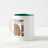 Ruby Cavalier King Charles Spaniel Tweekleurige Koffiemok (Voorkant links)