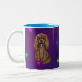 Ruby Cavalier King Charles Spaniel Tweekleurige Koffiemok