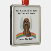 Ruby Cavalier Pet Loss Memorial Gift Metalen Ornament (Rechts)