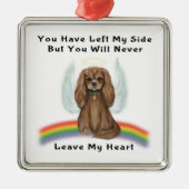 Ruby Cavalier Pet Loss Memorial Gift Metalen Ornament (Voorkant)