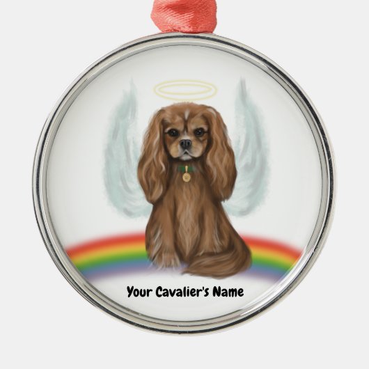 Ruby Cavalier Pet Loss Ornament -  (Voorkant)