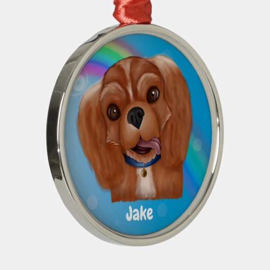 Ruby Cavalier Pet Loss Ornament -  (Rechts)
