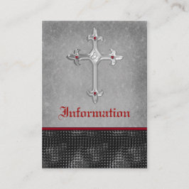 Ruby Celtic Cross Red, zwart, grijze Kaart