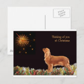 Ruby Christmas Cavalier Feestdagenkaart (Voorkant / Achterkant)